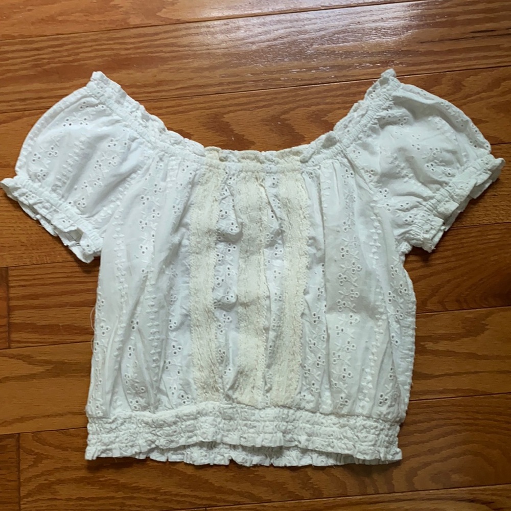 white crop top